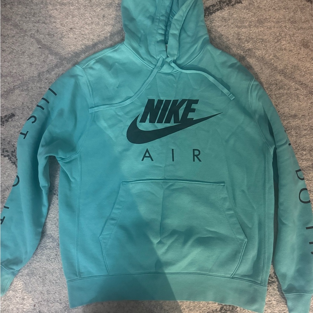 Nike Green and Blue Sweatshirt Hoodie